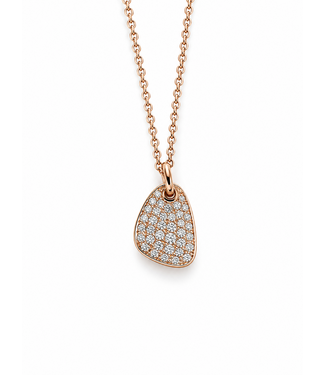 Noor Noor collier met hanger roségoud 14k met diamant 0.38ct Si/Wes