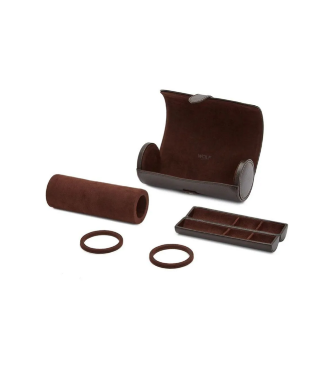 Wolf Blake Watch Roll with capsule 305006 brown