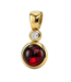 ROEMER by Bregje ROEMER by Bregje hanger 18K geelgoud met granaat en diamant 0,15ct TW VS