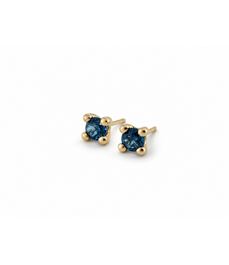 ROEMER by Bregje ROEMER by Bregje oorstekers Lily 14k geelgoud met London Blue Topaz
