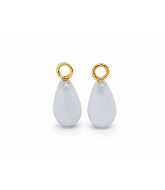 ROEMER by Bregje ROEMER by Bregje oorbelhangers met chalcedoon 14K geelgoud