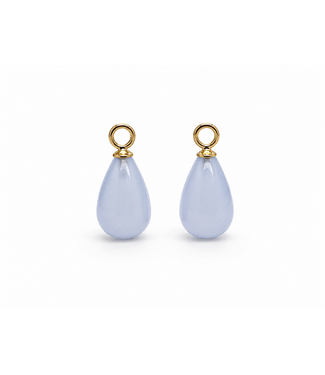 ROEMER by Bregje ROEMER by Bregje oorbalhangers Chalcedoon 14K geelgoud