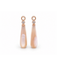 ROEMER by Bregje ROEMER by Bregje oorbelhangers met parelmoer en diamant 14K rosegoud