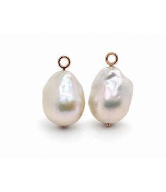 ROEMER ROEMER by Bregje oorbelhangers barok parel 14k rosegoud