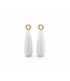 ROEMER by Bregje ROEMER by Bregje oorbelhangers witte agaat 14K geelgoud