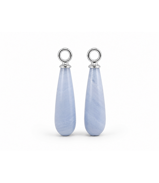 ROEMER by Bregje ROEMER by Bregje oorbelhanger Chalcedoon met 14K witgoud