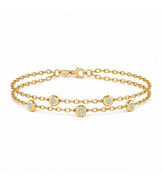 ROEMER ROEMER Armband met diamant 0.15ct 14k geelgoud