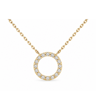 ROEMER ROEMER Collier 14k geelgoud met diamant 0.33ct