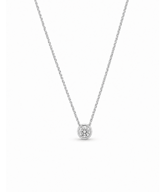 ROEMER ROEMER Collier 14k witgoud met diamant 0.18ct