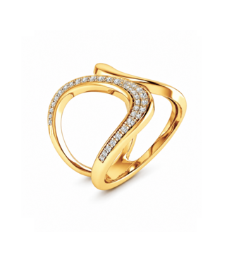 ROEMER ROEMER Ring 14k geelgoud met diamant 0.18ct maat 54