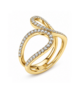 ROEMER ROEMER Ring 14k geelgoud met diamant 0.40ct maat 54