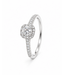 ROEMER ROEMER ring 18k witgoud cushion met diamant 0.41ct 54