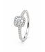 ROEMER ROEMER ring 18k witgoud cushion met diamant 0.51ct 53