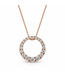 Noor Noor collier 14K rosegoud met hanger Cirkel met diamant 1,00ct