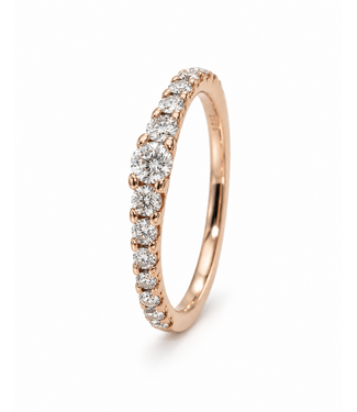 Noor Noor ring roségoud 14k met diamant 0.50ct W/Si maat 54