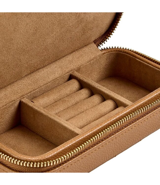 WOLF Lauren Medium Jewelry Box  Caramel 349707