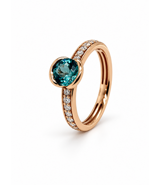 Positano Positano ring roségoud 18k met Apatiet 0.89ct en diamant 0.25ct maat 54