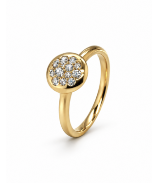 Positano Positano ring goud 14k met 0.22ct diamant maat 54
