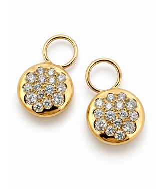 Positano Positano oorbelbedels goud 14k met 0.40ct diamant