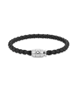 Montblanc Montblanc armband 130897 leer zwart maat 68