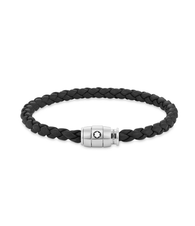 Montblanc armband 130897 leer zwart maat 68