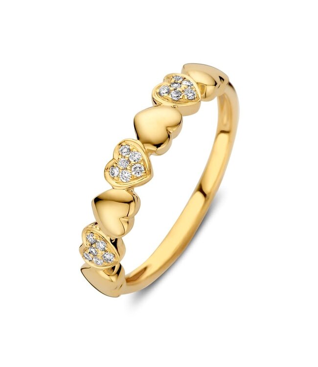 Excellent ring goud 14k met diamant 0.09ct. H/Si1 RX117909-54