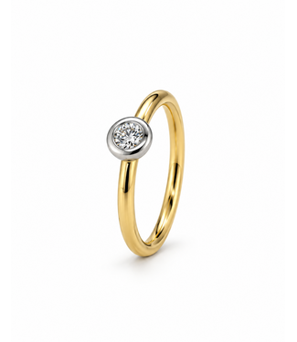 ROEMER by Bregje ROEMER by Bregje Ring 14k geel- & witgoud met Diamant 0.12ct