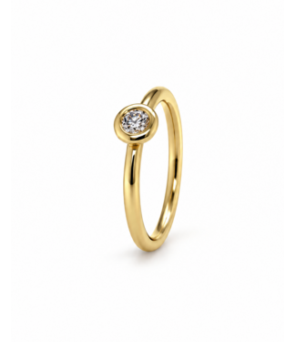 ROEMER by Bregje ROEMER by Bregje ring 14k geelgoud met Diamant 0.15ct FVS1 maat 17.5