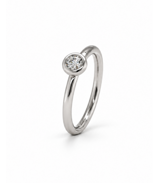 ROEMER by Bregje ROEMER by Bregje ring 14k witgoud met Diamant 0.15ct FVS1 maat 17