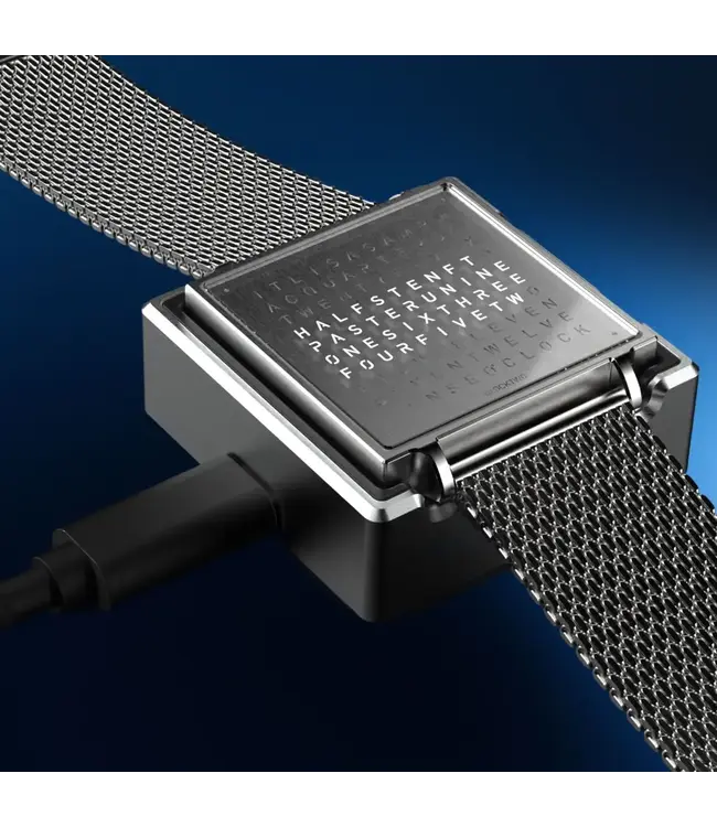 Qlocktwo horloge Fine Steel W382626.45