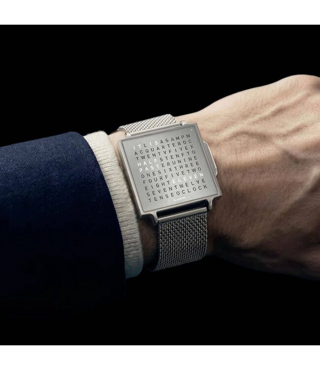 Qlocktwo horloge Fine Steel W382626.45
