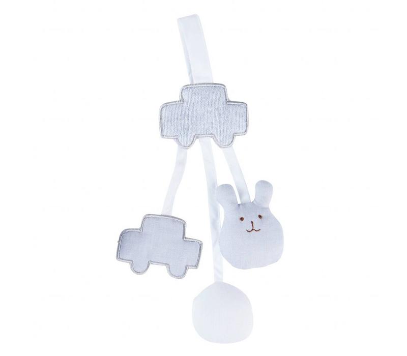 Theophile & Patachou Rattle Soother Clip Bear Grey