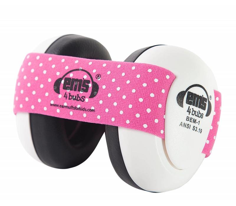 Em's 4 Hearing Protection Earmuffs Pink - White Spots