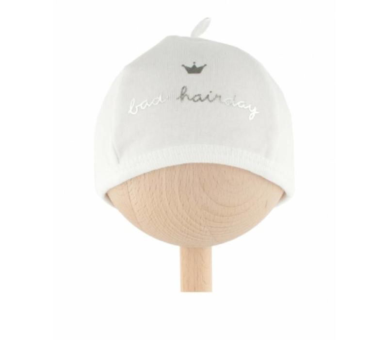 Bambam Hat "Bad Hair Day" White