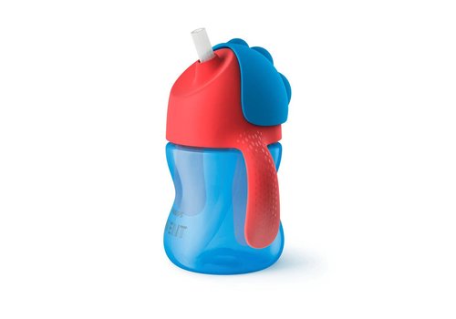 Avent Avent Beker Met Rietje Jongen 200ml Blauw