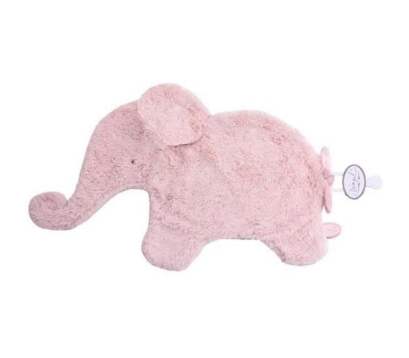 Dimpel Doudou Olifant Oscar Lang Haar Roze