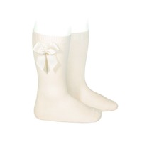 Condor Knee Socks With Bow Offwhite