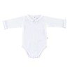 Theophile & Patachou Theophile & Patachou Bodysuit Polo Shirt Collar White - Grey