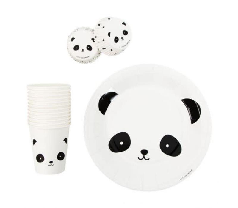 A Little Lovely Company Cupcake Vormpjes Panda 50 Stuks