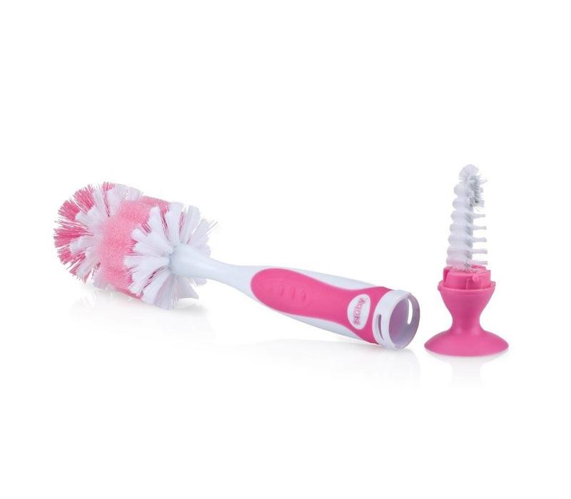 Nuby Bottle Brush With Suction Cup Pink
