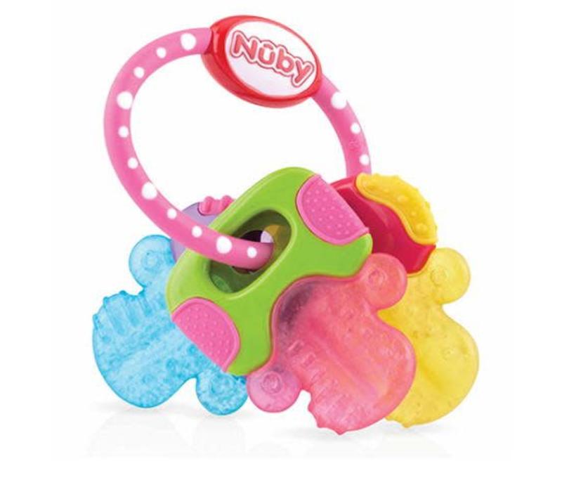 Nuby IcyBite Teether Keys Pink - 3M+