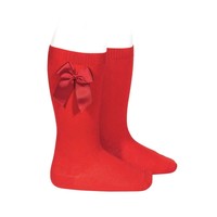 Condor Knee Socks With Bow On The Side Red