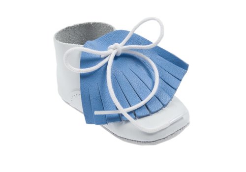 Le Petit Fils Du Cordonnier Le Petit Fils Du Cordonnier Baby Shoes White - Blue