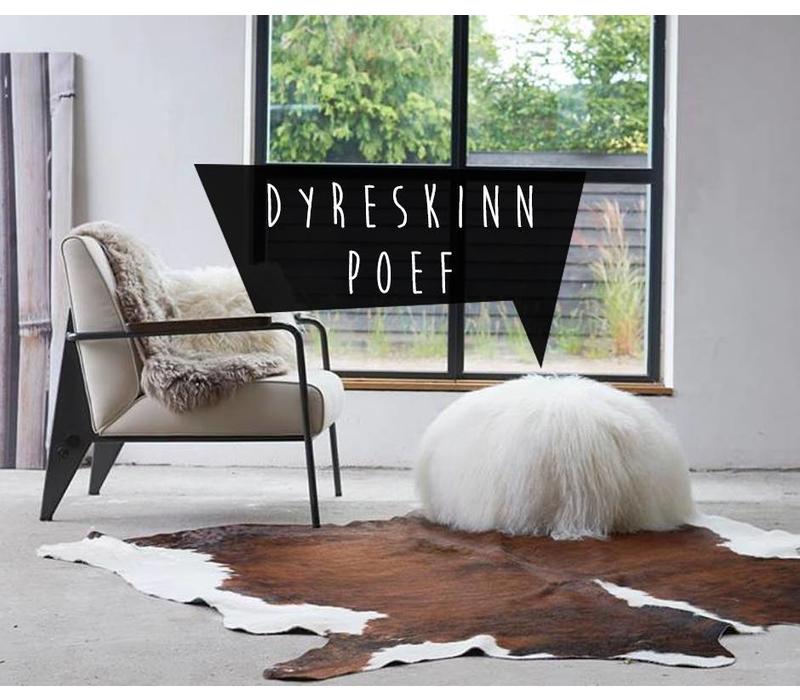 Dyreskinn Pouffe Iceland White