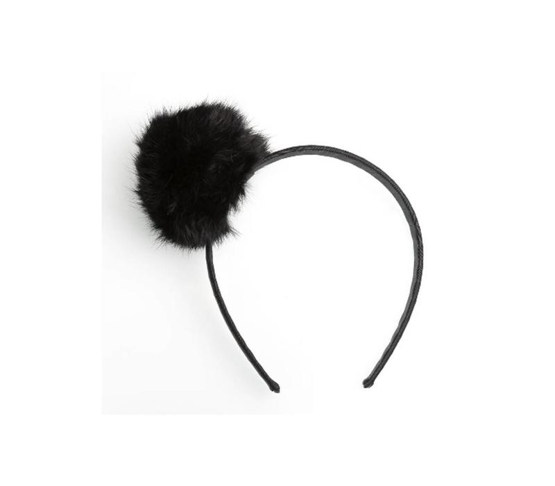 Prinsessefin Hair Band With Fur Silver