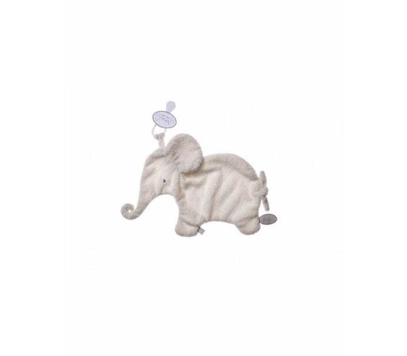 Dimpel Cuddle Cloth Pacifier Elephant Tuttie White