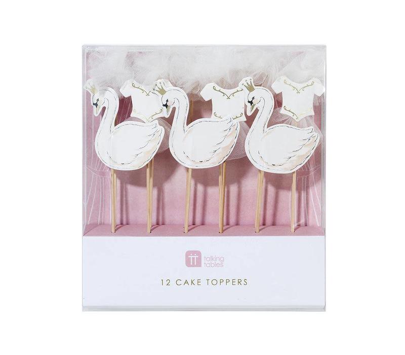 Talking Tables Cake Toppers Zwaan 12 Stuks