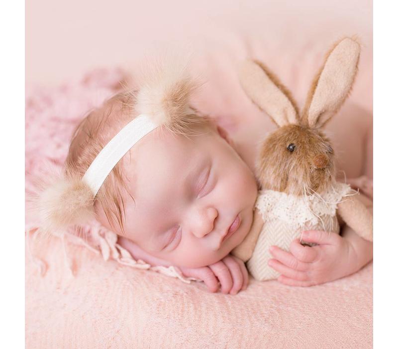 Cute Cute Haarbandje Teddy Ears Beige