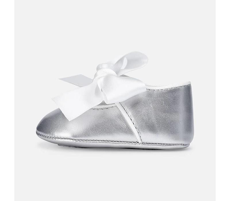 Mayoral Ballerina Bow Mary Jane Silver