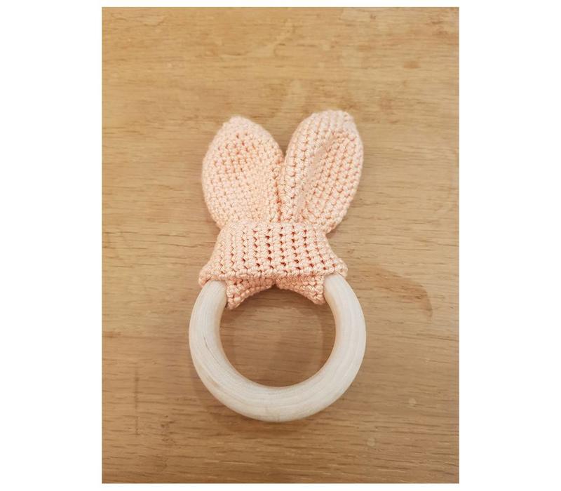 MiniM Teether Bunny Ears Old Pink